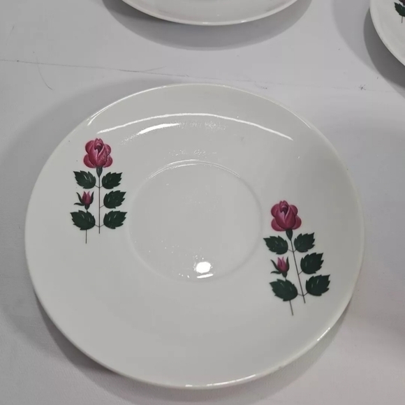 Vintage Winterling Bavaria Royal Rose Cup and Saucer Set of 4 - Picture 4 of 6